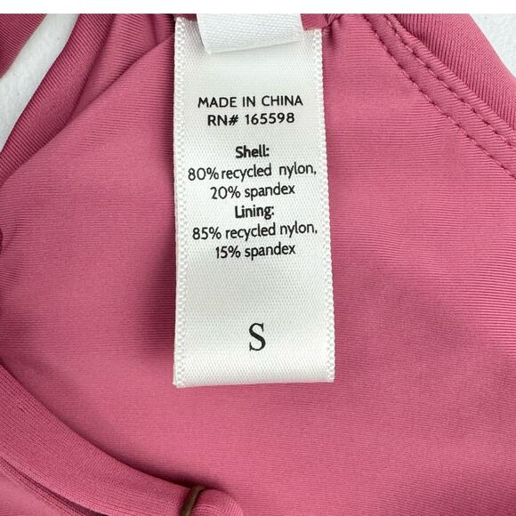 Andie Swim Womens The Symi Cinched Swim Top Small Pink - Picture 4 of 6